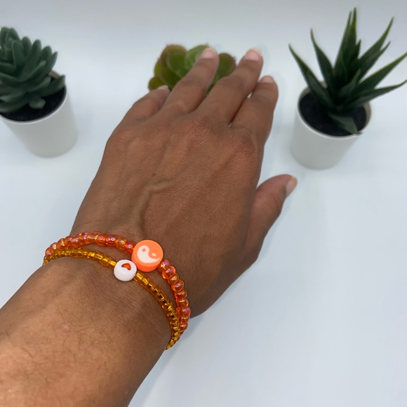 Handmade Trendy Y2K Inspired Glass Seed Bead Bracelet Set - Picture 2 of 7